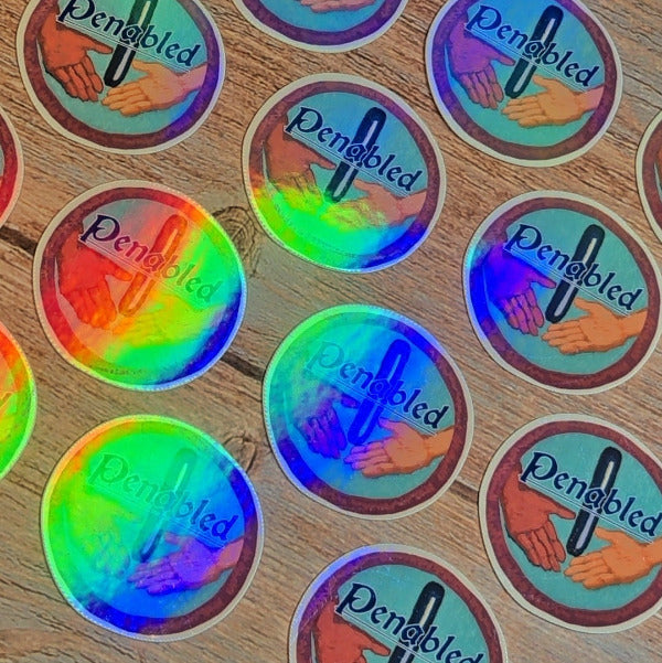 Penabled Scout Badge-Holographic Waterproof Vinyl Sticker