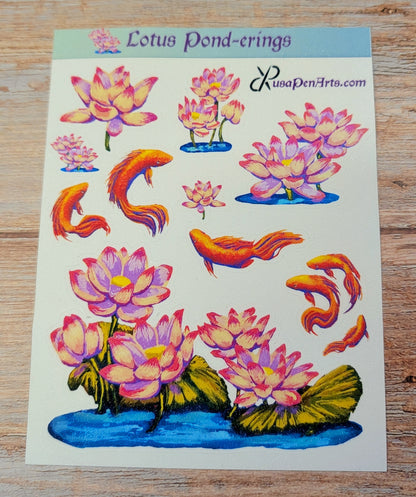 Lotus Pond-erings Vinyl Sticker Sheet
