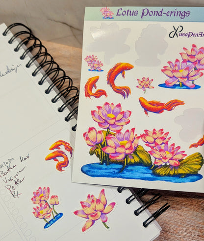 Lotus Pond-erings Vinyl Sticker Sheet
