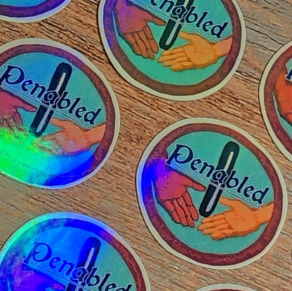 Penabled Scout Badge-Holographic Waterproof Vinyl Sticker