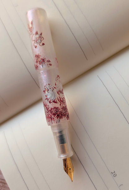 Kitsune Flash - Custom Fountain Pen Majohn Wancai Mini