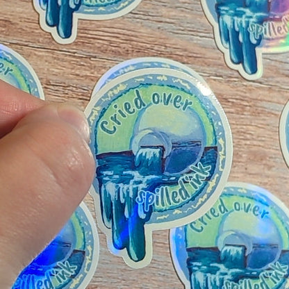 Spilled Ink Scout Badge-Holographic Waterproof Vinyl Sticker